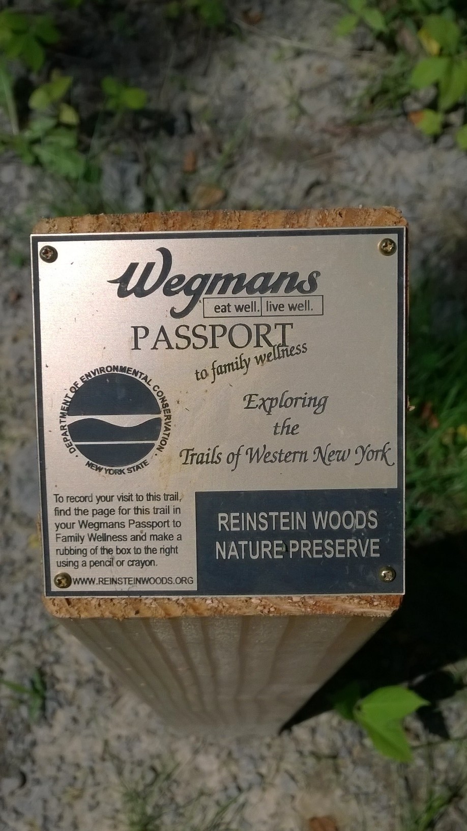 Passport to Wellness post at Reinstein Woods
